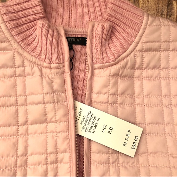 For Cynthia Jackets & Coats Nwt For Cynthia Quilted Sweater Jacket